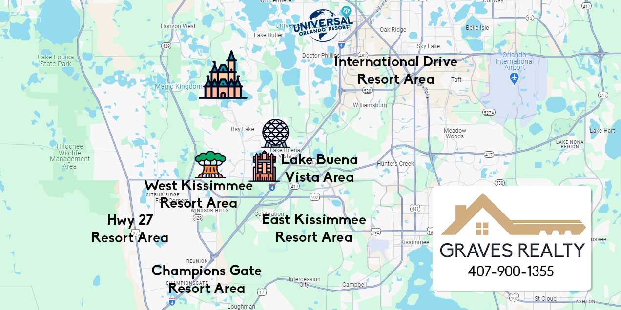 Orlando Vacation Rental Map - Graves Realty